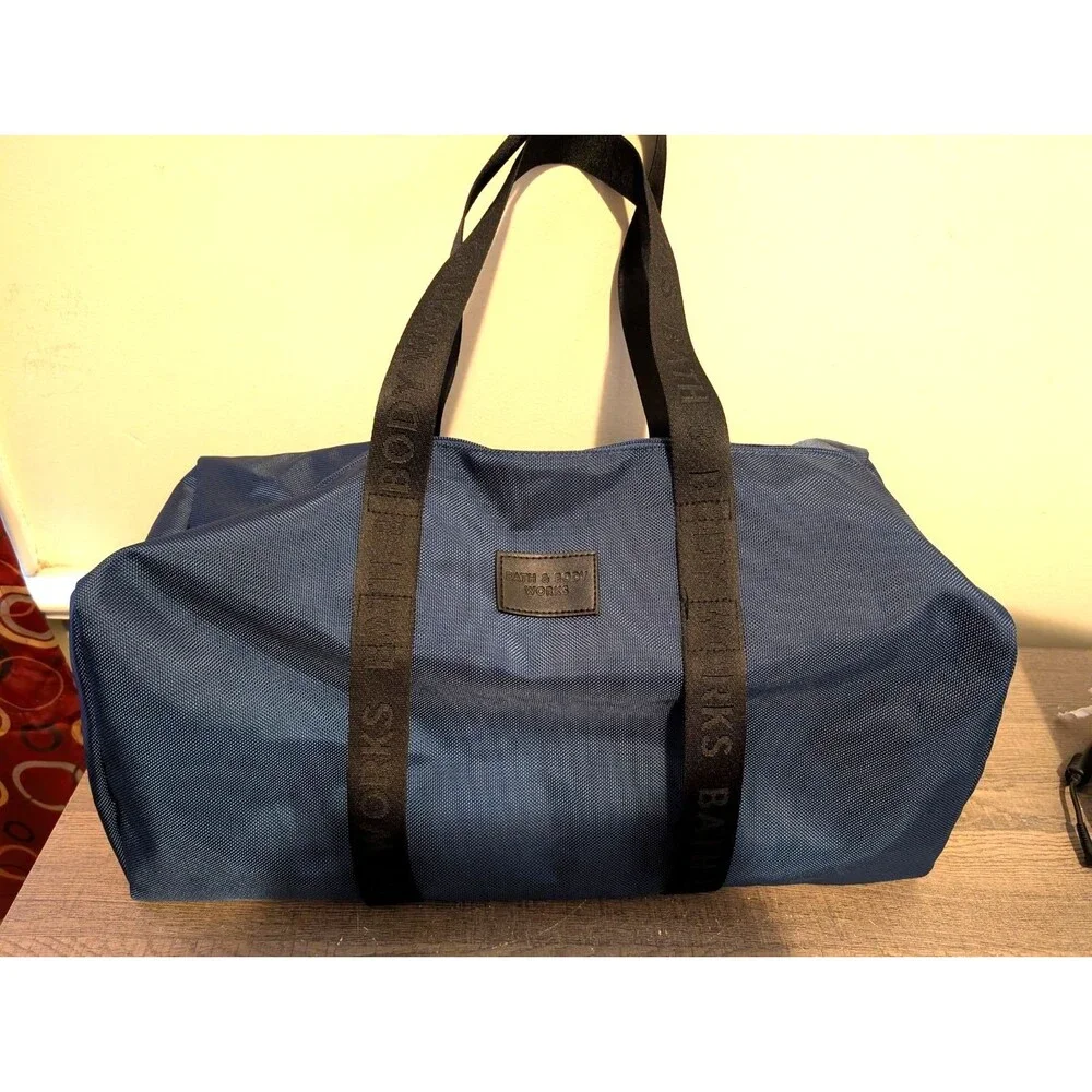 Bath Body Works Duffle Bag Travel Carry On Weekender Ocean Blue New 20x10x8